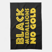 SCHWARZE MEDALLIONEN KEIN GOLD GESCHIRRTUCH (Vertikal)