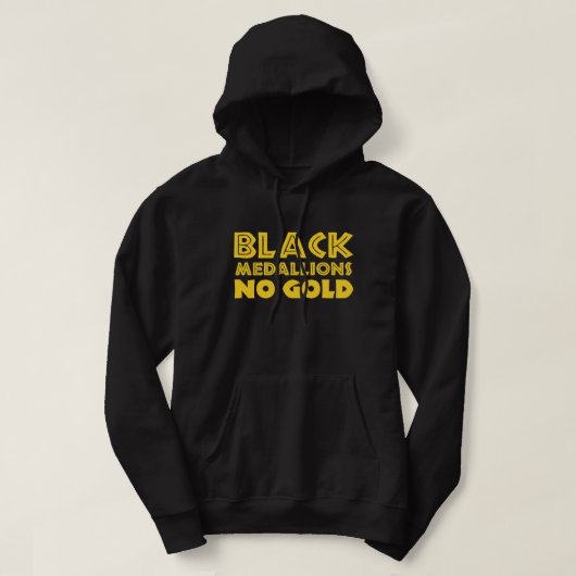 SCHWARZE MEDALLIONEN KEIN GOLD HOODIE (Design vorne)