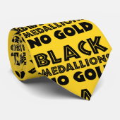 SCHWARZE MEDALLIONEN KEIN GOLD KRAWATTE (Gerollt)