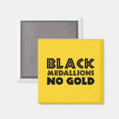 SCHWARZE MEDALLIONEN KEIN GOLD MAGNET (Vorderseite/Rückseite)