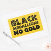 SCHWARZE MEDALLIONEN KEIN GOLD RECHTECKIGER AUFKLEBER (Umschlag)