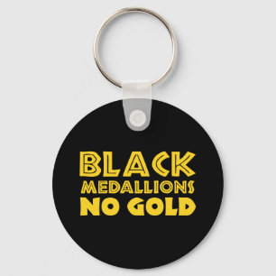 SCHWARZE MEDALLIONEN KEIN GOLD SCHLÜSSELANHÄNGER