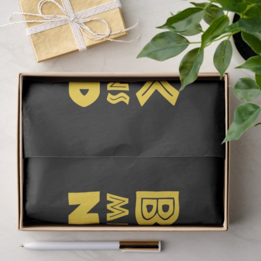 SCHWARZE MEDALLIONEN KEIN GOLD SEIDENPAPIER (Geschenk)