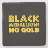 SCHWARZE MEDALLIONEN KEIN GOLD STEINUNTERSETZER (Vorderseite)