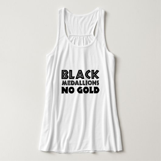 SCHWARZE MEDALLIONEN KEIN GOLD TANK TOP (Design Vorderseite)