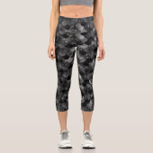 Schwarze Meerjungenskala Capri Leggings (Vorderseite)