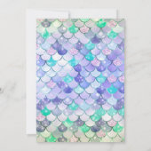 Schwarze Meerjungfrau bearbeitbar unter dem Meer 1 Einladung (Rückseite)