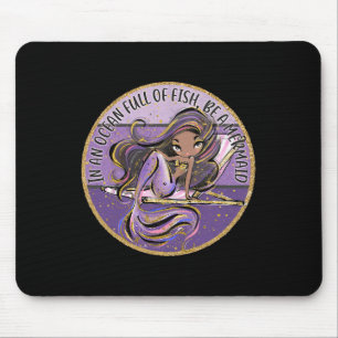 Schwarze Meerjungfrau Lila Sy Sommer Strand Kreuzf Mousepad