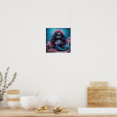 Schwarze Meerjungfrau Pink 2 Poster (Küche)
