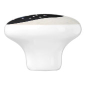 Schwarze Meerjungfrau-Silhouette Thunder_Cove Keramikknauf (Seitenansicht)