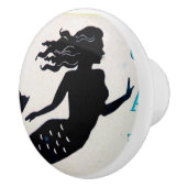 Schwarze Meerjungfrau-Silhouette Thunder_Cove Keramikknauf (Rechts)