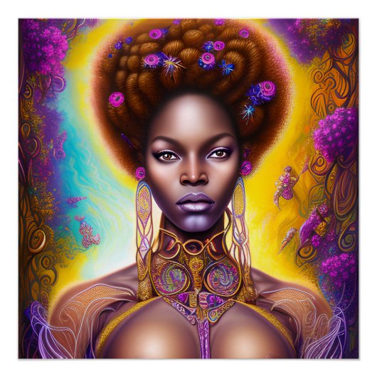 Schwarze Meerjungfrauen Melanin Meerjungfrau Meere Poster (Vorderseite)