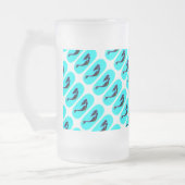 schwarze Meerjungfrauen steigen Mattglas Bierglas (Links)