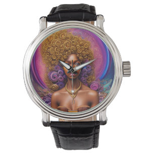 Schwarze Melanin Queen Brown Skin Sista Women Armbanduhr