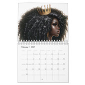 Schwarze Melanin-Schwänzchen Kalender (Feb 2027)