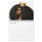 Schwarze Melanin-Schwänzchen Kalender (Mär 2027)