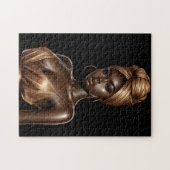 Schwarze Melanin-Schwänze, braune Mädchen Afrikani Puzzle (Horizontal)