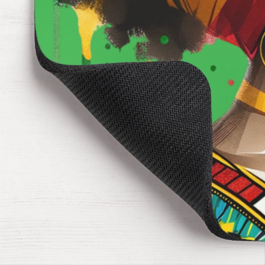 Schwarze Melanin-Schwänze-Zaubermädchen Mousepad (Ecke)