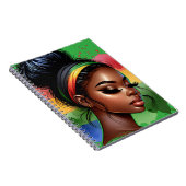 Schwarze Melanin-Schwänze-Zaubermädchen Notizblock (Rechte Seite)