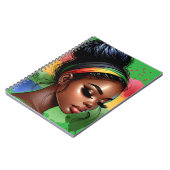 Schwarze Melanin-Schwänze-Zaubermädchen Notizblock (Linke Seite)