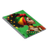 Schwarze Melanin-Schwänze-Zaubermädchen Notizblock (Rechte Seite)