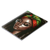 Schwarze Melanin-Schwänze-Zaubermädchen Notizblock (Linke Seite)