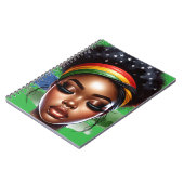 Schwarze Melanin-Schwänze-Zaubermädchen Notizblock (Linke Seite)