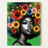 Schwarze Melanin-Schwänze-Zaubermädchen Planer (Rückseite)