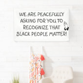 Schwarze Menschen sind wichtig für Friedliche Prot Banner (Insitu)