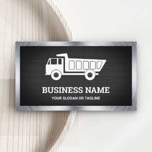Schwarze Mesh-Konstruktion Abschlepp-Dump-Truck Visitenkarte