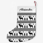 Schwarze Messe Isle Christmas Sweater Muster Kleiner Weihnachtsstrumpf (Rückseite)