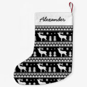 Schwarze Messe Isle Christmas Sweater Pattern Kleiner Weihnachtsstrumpf (Rückseite)