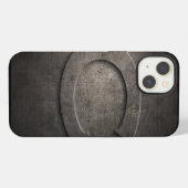 Schwarze Metall-C-Monogramm-iPhone-Hülle iPhone Hülle (Rückseite (Horizontal))