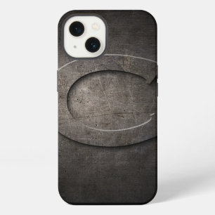 Schwarze Metall-C-Monogramm-iPhone-Hülle iPhone Hülle