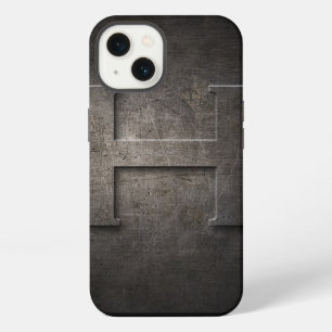 Schwarze Metall-H-Monogramm-iPhone-Hülle iPhone Hülle