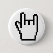 schwarze Metall-köpfige Ikone Button (Vorderseite)