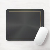 Schwarze Metallic-Textur mit goldfarbenem Rahmen-M Mousepad (Mit Mouse)