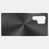 Schwarze Metallic Textur rostloser Stahl Look Samsung Galaxy Hülle (Rückseite (Horizontal))