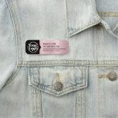 Schwarze Metallische Rose Gold Logo Magnetic Namensschild (Beispiel)