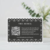 SCHWARZE MEXIKANISCHE PAPEL-PICADO-EINSCHALUSKARTE (Stehend Vorderseite)