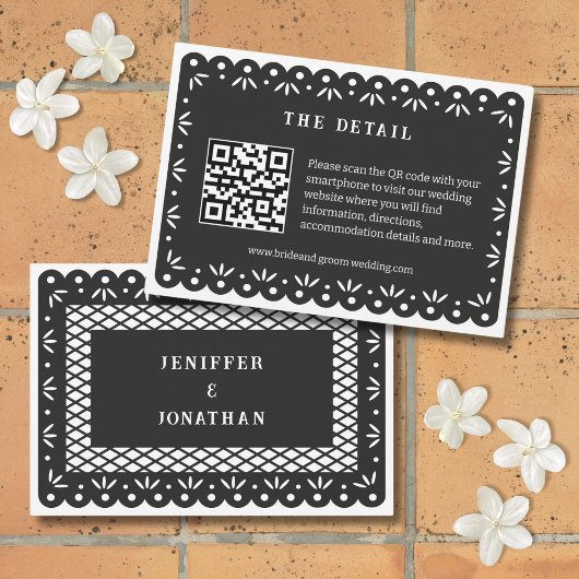 SCHWARZE MEXIKANISCHE PAPEL-PICADO-EINSCHALUSKARTE