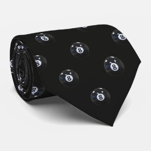 Schwarze Micro 8 Ball Billard Pool Spieler Cool Krawatte