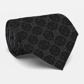 Schwarze Micro-Monogramm-Krawatte Krawatte (Gerollt)