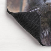 Schwarze Miezekatze-Katze Mousepad (Ecke)