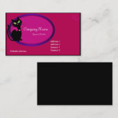 Schwarze Miezekatze-Katzen-Visitenkarte Visitenkarte (Vorne/Hinten)