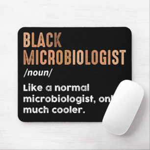 Schwarze Mikrobiologin Funny Definition Mikrobiolo Mousepad