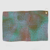 Schwarze Milzzle Flecken unter Gitter rustikal ant Golfhandtuch (Horizontal)