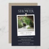 SCHWARZE MINIMAL-CUSTOM-FOTO-COUPLES-SHOWITE DANKESKARTE (Vorne/Hinten)