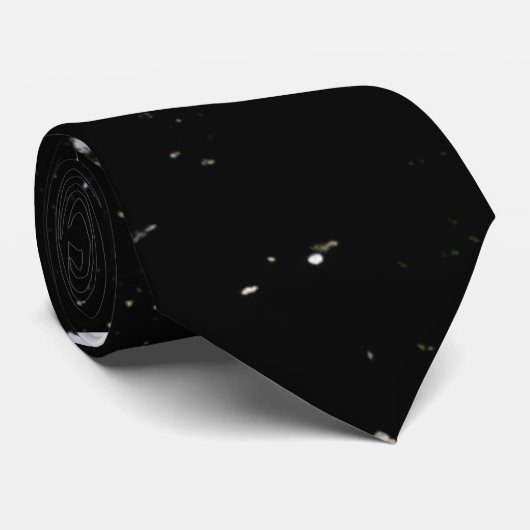 Schwarze Minimal Glitter Krawatte (Gerollt)
