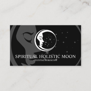 Schwarze Minimale Moderne Himmlische Spirituelle M Visitenkarte